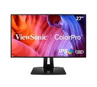 ViewSonic VP2768 Moniteur IPS 27'' QHD sans bords, 99% sRGB, couleurs 10 bits, Delta E < 2, 5ms, 350 nits, 2x HDMI, Mini DisplayPort, DisplayPort, Sortie DisplayPort (DaisyChain), USB, Rotation-Auto (horaire et anti-horaire), ajustable en hauteur, pivotable, inclinable, H178 / V178, Calibrage matériel