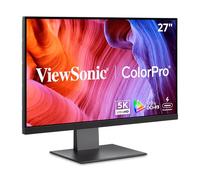 ViewSonic VP2788-5K Écran PC 27 Pouces 5K Thunderbolt 4, 5120p x 2880p, IPS, 99% DCI-P3, Double Guirlande, HDR 400, Ergonomique, 218 PPI, Compatible Mac, USB-C, HDMI, DP, 5 Ans de Garantie