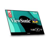 ViewSonic VX1655-4K-OLED Écran OLED Portable 4K UHD de 15,6" avec USB C 60 W alimenté à 2 Voies, Mini HDMI, Deux Haut-parleurs et Support intégré avec Coque Intelligente, Noir