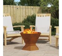 vieXL Foyer Hexagonal 50x50x40 cm Acier résistant aux intempéries