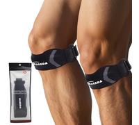 Viexpand 2 Pièces Bande de soutien pour rotule, Genouillère Rotulienne, Genouillère Bandage Réglable Protection Genou, pour Saut Course à Pied Basket-Ball Hommes Femmes (L)