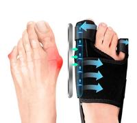 Viexpand Correcteur Hallux Valgus, Orthèse pour Hallux Valgus Plaque De Fixation, Réglable Redresseur Orteil Utiliser, Doux Chaussettes Correctrices, Jour et Nuit, pour Femmes Hommes(Droite)