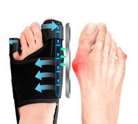 Viexpand Correcteur Hallux Valgus, Orthèse pour Hallux Valgus Plaque De Fixation, Réglable Redresseur Orteil Utiliser, Doux Chaussettes Correctrices, Jour et Nuit, pour Femmes Hommes(Gauche)