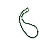 Vifaleno Collier Bijoux de Pierre gemme, Malachite, Rond, 6 mm