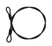 VIFER Câble Antivol de Vélo 1m Câble de Sécurité en Acier Inoxydable avec Ceillets Câble à Double Boucle Robuste Câble à Boucles pour Vélo VTT Bicyclette Moto (Noir)