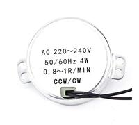 VIFER Moteur à Courant Alternatif Moteur Rotatif 220-240V Moteur synchrone à Courant Alternatif motoréducteur 4W CW/CCW 1pc(0.8-1RPM)
