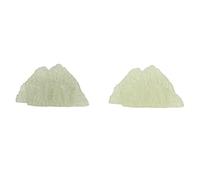 VIFERR 2pcs Green Fluorite Mineral Crystal Spécimen Simulation de Bureau Super Bright Luminal Decorative Rockery Fish Tank Ornement (01)