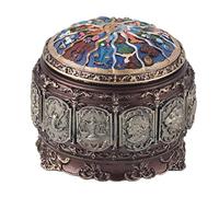 VIFERR Boîte à Musique Vintage avec 12 Constellations Déesse Rotative Scintillante LED Music Box pour Anniversaire Noël Saint Valentin (Poissons)