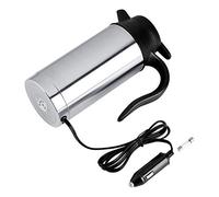 VIFERR Bouilloire électrique de voiture 12 V 750 ml en acier inoxydable avec prise allume-cigare pour eau chaude, café, thé