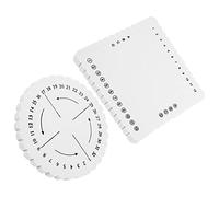 VIFERR Ensemble de Disques de Tressage Kumihimo, 2 Pièces, Rond et carré, Disque Kumihimo, Cordon de Perles, Plaque de Tressage pour le Tissage Fait à la Main (Petit)