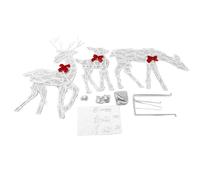 VIFERR Famille de Cerfs de Noël éclairée définie Les lumières LED de la Cour extérieure des arcs Rouges pour Le Paysage d'hiver