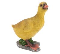 VIFERR Garden Duck Statue Cute Animal Resin Lawn Sculpture Art Suit pour Les Ornements de Patio de Cour (Gris)