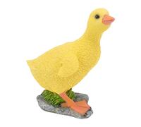 VIFERR Garden Duck Statue Cute Animal Resin Lawn Sculpture Art Suit pour Les Ornements de Patio de Cour (Jaune)