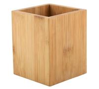 VIFERR Porte-stylo en Bambou - Multi-Fonction Pot à Crayons Carré Boîte de Rangement Stylos Organisateur pour Pinceaux de Maquillage Crayon Maison Bureau