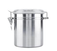 VIFERR Pot De Stockage des Aliments, Récipient à Café en Acier Inoxydable, Boîte De Stockage Scellée sous Vide pour Le Sucre, Le Thé, Les Grains Et Les épices(1450ML)