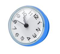 VIFERR Salle de Bain Douche Cuisine Horloge minuterie étanche Aspiration Mur fenêtre Miroir Bain Douche Horloge Salle de Bain Accessoires(Bleu)