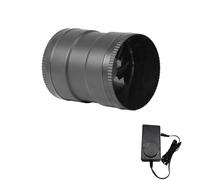 VIFERR Ventilateur de gaine en ligne réglable de 100 mm pour salles de bains, conduits d'évacuation, convient aux serres et aux sous-sols, prise européenne