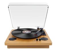 VIFLYKOO Platine Vinylec, Tourne Disque Vinyle Bluetooth 5.4 avec 3 Vitesses 33/45/78 TR/Min, Lecteur Vinyle LP 2 Haut-parleurs, USB, Entrée AUX, Sortie RCA