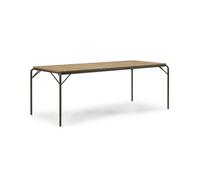 Vig Table de Salle à Manger 90 x 200 cm Vert Vert/Robinia
