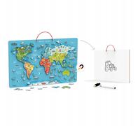 Viga 44508 Tableau éducatif 2-en-1 avec carte du monde magnétique