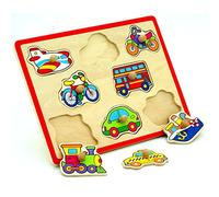 Viga Toys véhicules puzzle en bois 8 pièces Multicolore G