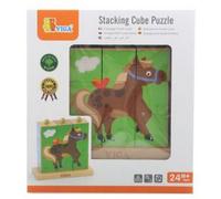 Viga 50833 Puzzle de cubes à empiler 9 pièces - Animaux de la ferme