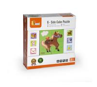 Viga 50835 Puzzle cubes à 6 faces de 4 pièces - Animaux de la ferme