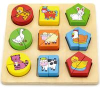 Viga 59585 Puzzle 2-en-1 - animaux de la ferme