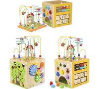 VIGA Activity Box Centre de jeux éducatifs en bois 5in1, cube