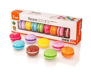 Viga - Lot de 8 macarons - en bois 18 mois to 12 ans