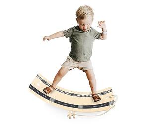 Viga Planche d'équilibre en bois pour enfants, beige