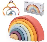 VIGA PolarB Casse-tête arc-en-ciel en bois Montessori Cubes créatifs