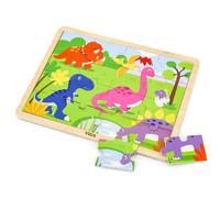 Viga - Puzzle en bois 16 pièces Les Dinosaures - A partir de 24 mois