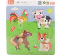 VIGA Puzzle en bois avec chevilles Ferme