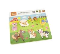 VIGA Puzzle en bois avec sons Animaux domestiques