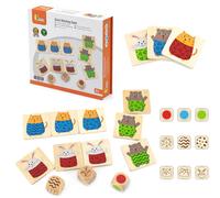VIGA Puzzle en bois Jeu de correspondance rapide 27 el.