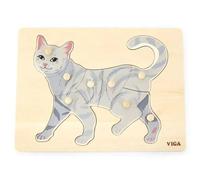 Viga - Puzzle Montessori Chat 8 pièces