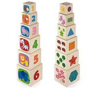 Viga Toys - 50392 - Forme À Trier Et À Empiler - Cubes Gigognes - 6 Cubes - Bois