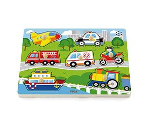 Viga Toys - 51274 - Puzzle Sonore - Véhicules