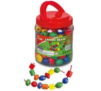 Viga Toys - 58304 - Perles en Bois - Bidon - 90 Pièces