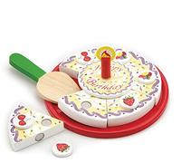 Viga Toys - 58499 - Jeu D'imitation - Cuisine - Gâteau D'anniversaire - À Découper