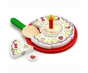 Viga Toys - 58499 - Jeu D'imitation - Cuisine - Gâteau D'anniversaire - À Découper