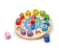 Viga Toys - 59235 - Puzzle En Bois - Horloge À Encastrement
