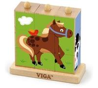 bloc puzzle animaux de la ferme 9 pièces