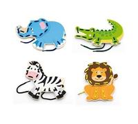 Viga Toys blocs de badigeonnage animal 4 pièces multicolore