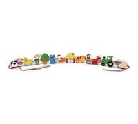 Viga Toys blocs de bâti ferme 12 pièces multicolore Multicolore G