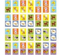 Viga Toys bois de jeu de domino - animaux de la ferme 24-pièces Multicolore G