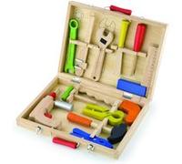 Viga Toys coffre à outils en bois 12-pièces Ivoire G