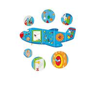 VIGA Toys Jeu Mural Avion en Bois, 5 Panneaux, Dès 18 Mois