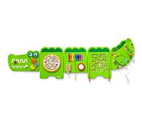 VIGA Toys Jeu Mural Crocodile en Bois, 5 Panneaux, Dès 18 Mois